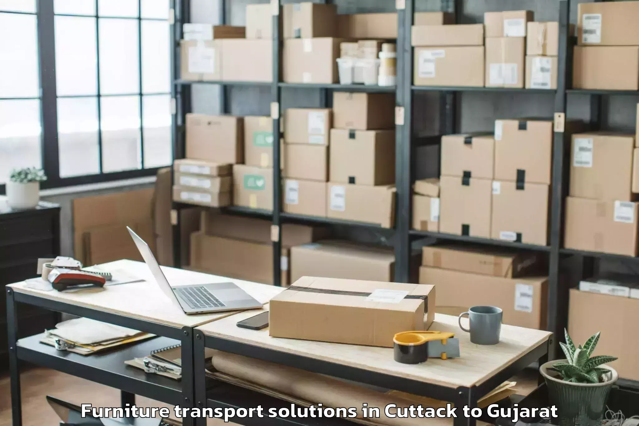 Top Cuttack to Rajula Furniture Transport Solutions Available